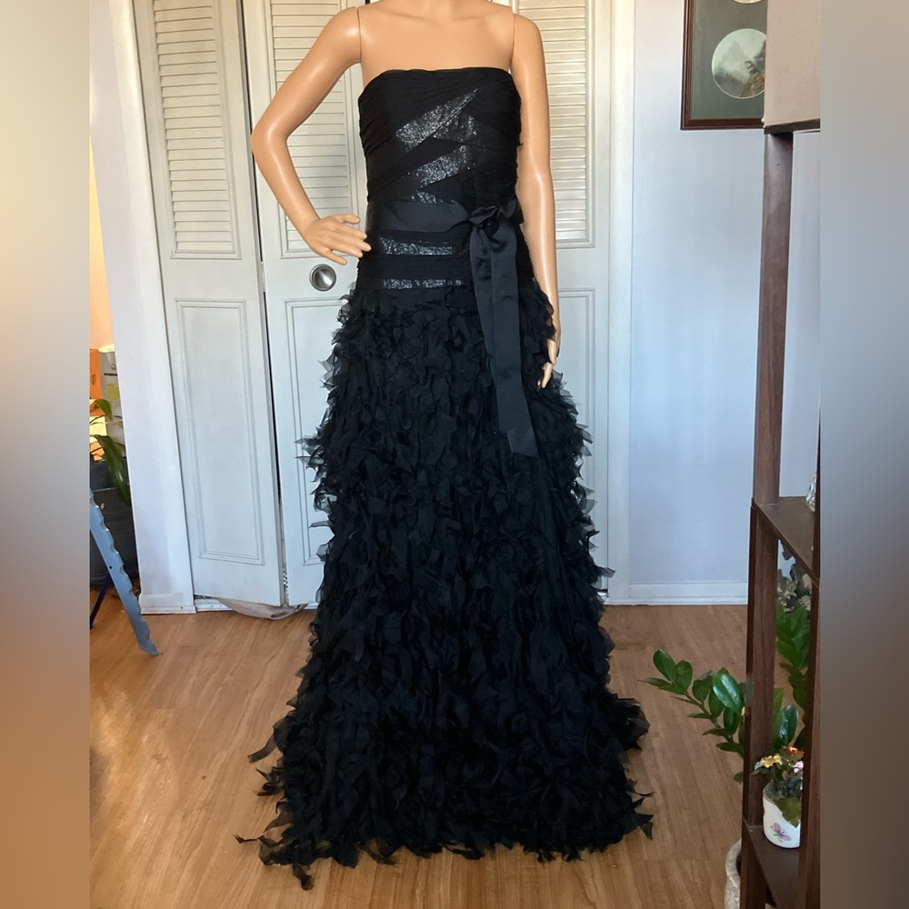 Vintage Tadashi Shoji Silk Gown Dress Size Small